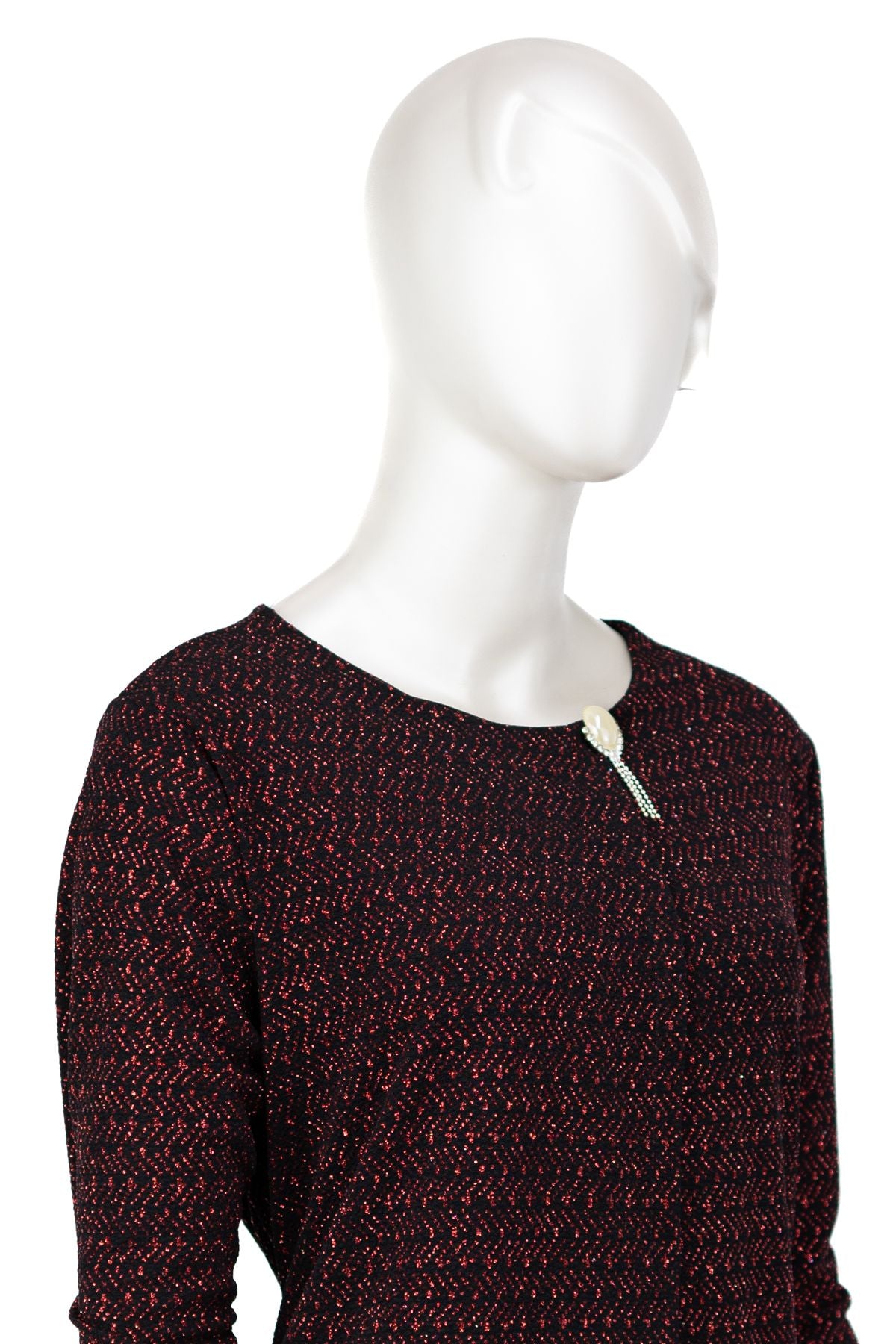 Kadın Takım Görünümlü Sandy Kumaş Anne Abiye Elbise Şık Pullu ve Broşlu Rahat Tam Kalıp